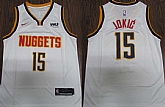 Nuggets 15 Nikola Jokic White Nike Swingman Jersey,baseball caps,new era cap wholesale,wholesale hats